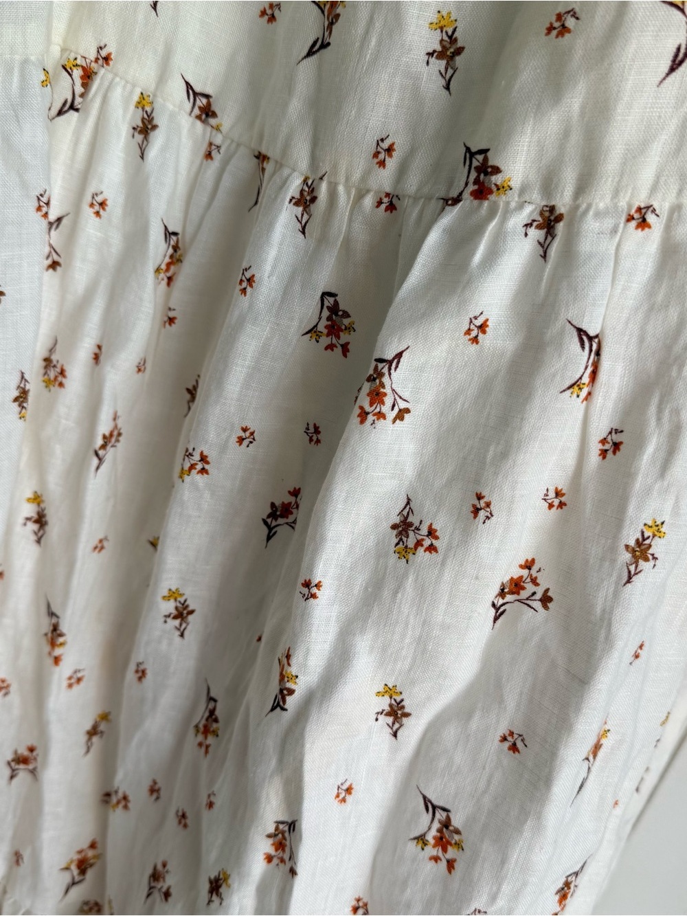 Kivari Size US 8 Daria Maxi Dress White Floral 100% Linen NEW! - Picture 9 of 10